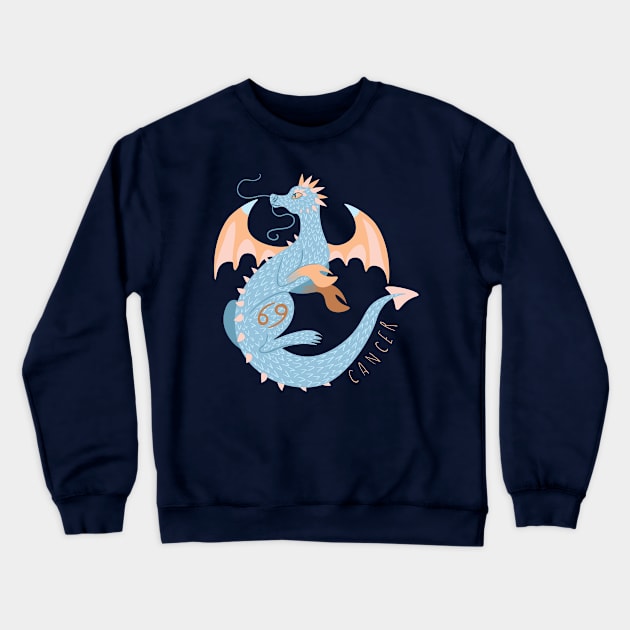 Cancer Dragon Crewneck Sweatshirt by LexaStrong